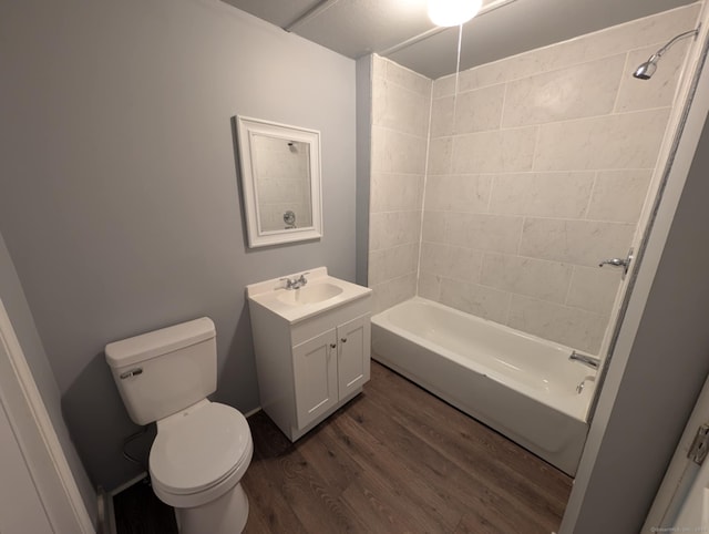 18 Highland St, Plainfield, CT 06354 - bathroom with vanity, wood finished floors, and shower / bathtub combination