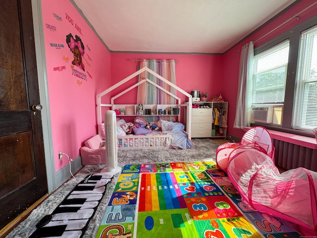 1589 Main St, East Hartford, CT 06108 - bedroom featuring crown molding and cooling unit