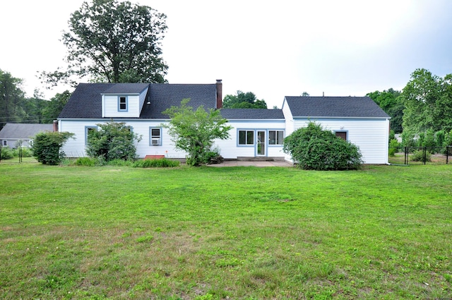 47 Westwood Dr, Simsbury, CT 06070 - rear view of house featuring a chimney and a patio