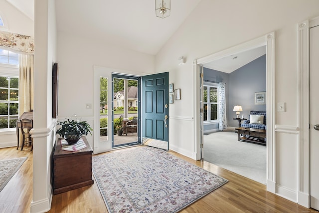 39 Emily Way Unit 39, West Hartford, CT 06107 - entryway featuring wood finished floors and high vaulted ceiling