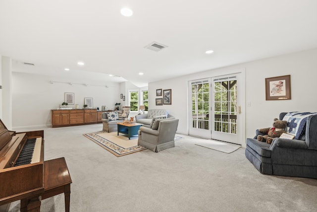 39 Emily Way Unit 39, West Hartford, CT 06107 - living area featuring light colored carpet and recessed lighting