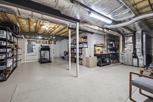 39 Emily Way Unit 39, West Hartford, CT 06107 - unfinished below grade area featuring heating unit and electric panel