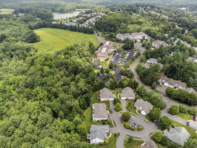 39 Emily Way Unit 39, West Hartford, CT 06107 - aerial perspective of suburban area featuring a large body of water and a heavily wooded area