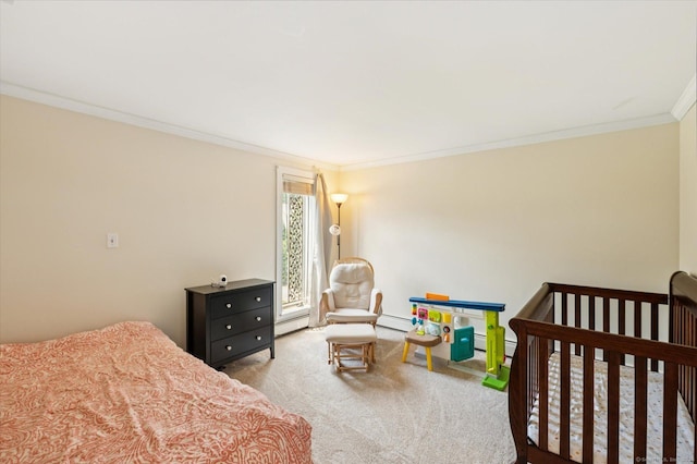 80 Tuckie Rd, Windham, CT 06280 - bedroom featuring crown molding, carpet flooring, and a baseboard radiator