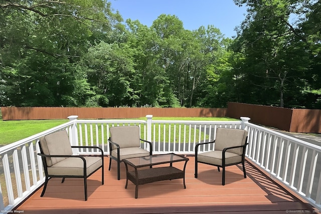 2125 Shepard Ave, Hamden, CT 06518 - wooden deck with a fenced backyard