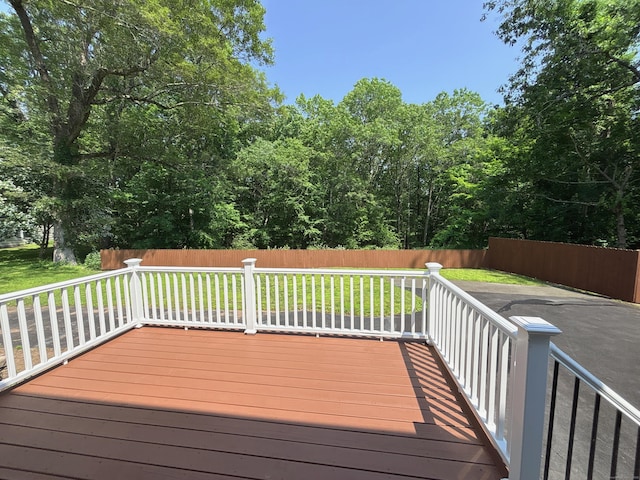 2125 Shepard Ave, Hamden, CT 06518 - wooden deck featuring a fenced backyard