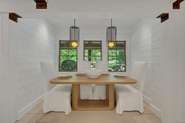 2024 Stratfield Rd, Fairfield, CT 06825 - tiled dining area with wood walls
