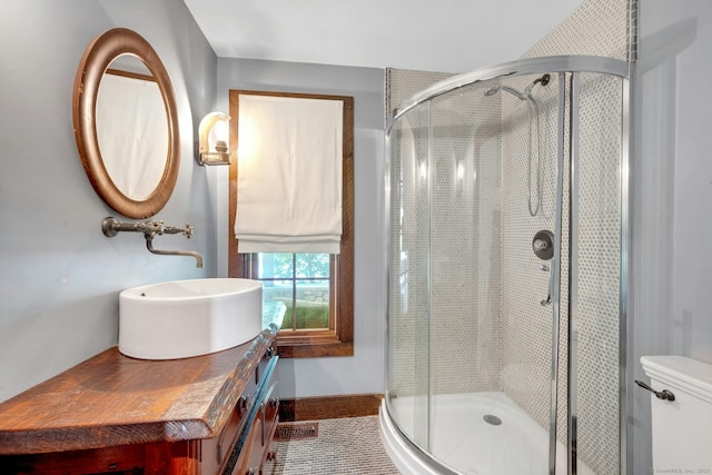 2024 Stratfield Rd, Fairfield, CT 06825 - bathroom featuring a stall shower and vanity
