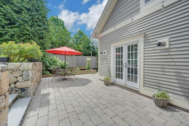 2024 Stratfield Rd, Fairfield, CT 06825 - view of patio / terrace with french doors and outdoor dining area