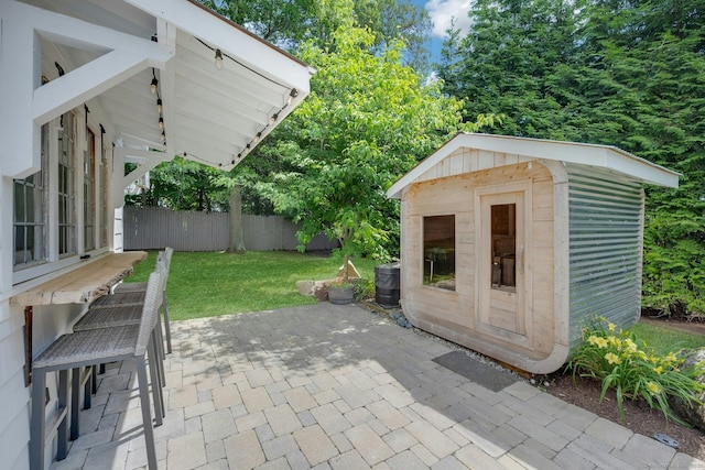 2024 Stratfield Rd, Fairfield, CT 06825 - view of patio / terrace featuring an outbuilding
