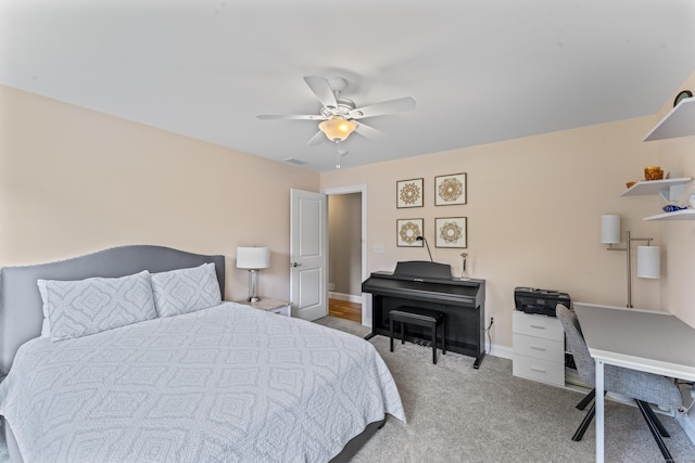 233 Ichabod Rd, Southbury, CT 06488 - bedroom with an office area, carpet flooring, and ceiling fan