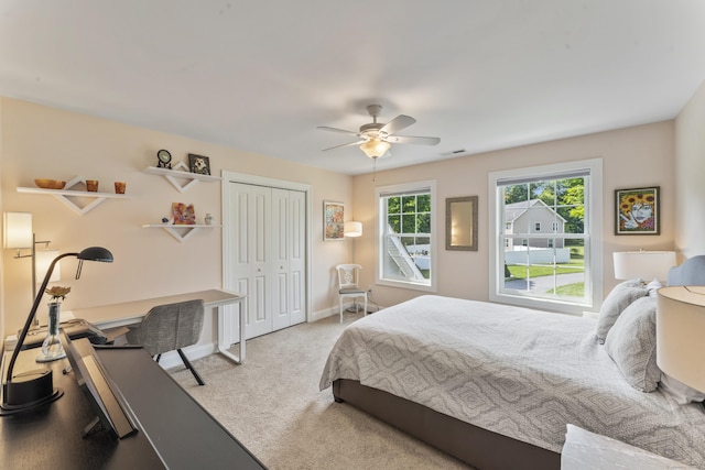 233 Ichabod Rd, Southbury, CT 06488 - carpeted bedroom featuring a closet and a ceiling fan