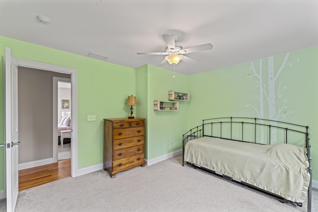 233 Ichabod Rd, Southbury, CT 06488 - carpeted bedroom with baseboards and ceiling fan