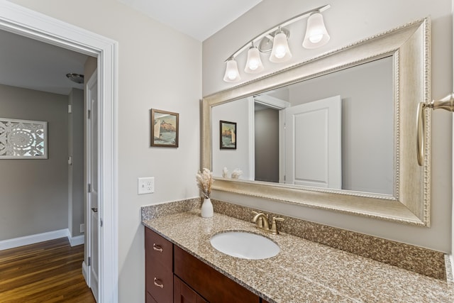 233 Ichabod Rd, Southbury, CT 06488 - bathroom with vanity and wood finished floors