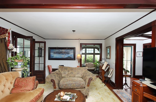 1 Best View Rd, Waterford, CT 06375 - living room with wood finished floors and ornamental molding
