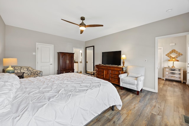 31 Old Oak Ct, Southington, CT 06489 - bedroom with wood finished floors and a ceiling fan