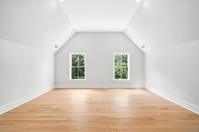 28 Pin Oak Ct, Westport, CT 06880 - additional living space with light wood finished floors, vaulted ceiling, and recessed lighting