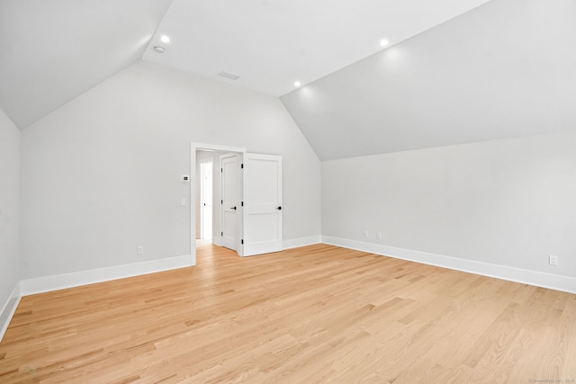 28 Pin Oak Ct, Westport, CT 06880 - additional living space featuring vaulted ceiling, light wood finished floors, and recessed lighting