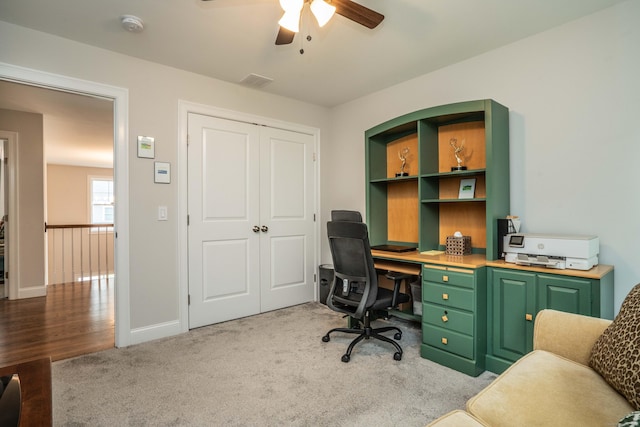 21 Hendricks Ln, Simsbury, CT 06070 - office space with a ceiling fan and carpet flooring