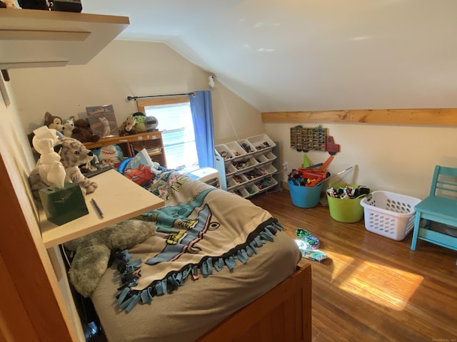 28 Union St, Plymouth, CT 06786 - bedroom with vaulted ceiling and wood finished floors