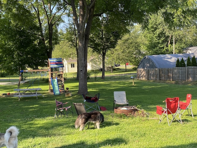 28 Union St, Plymouth, CT 06786 - view of yard with a playground and view of scattered trees