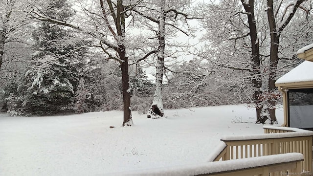 472 Saw Mill Rd, Guilford, CT 06437 - view of snowy yard