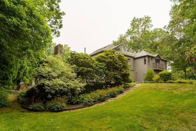 19 Money Point Rd, Stonington, CT 06355 - view of grassy yard with a balcony