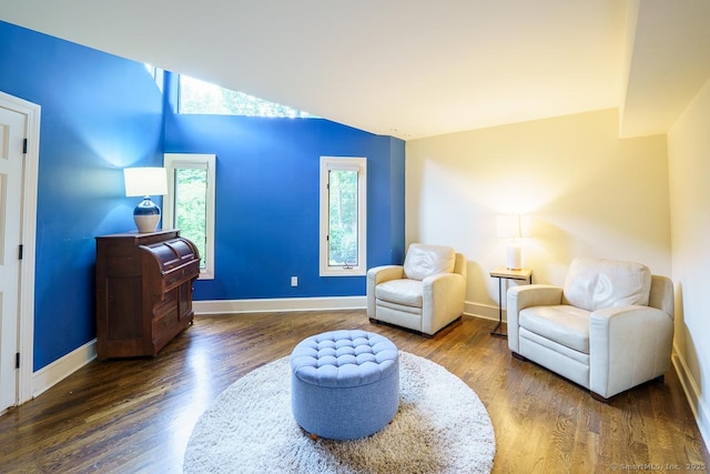 19 Money Point Rd, Stonington, CT 06355 - living area featuring vaulted ceiling and wood finished floors