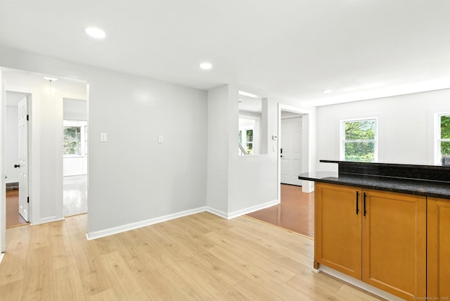 780 Park Ave, Windsor, CT 06095 - kitchen featuring light wood-type flooring, recessed lighting, and brown cabinets