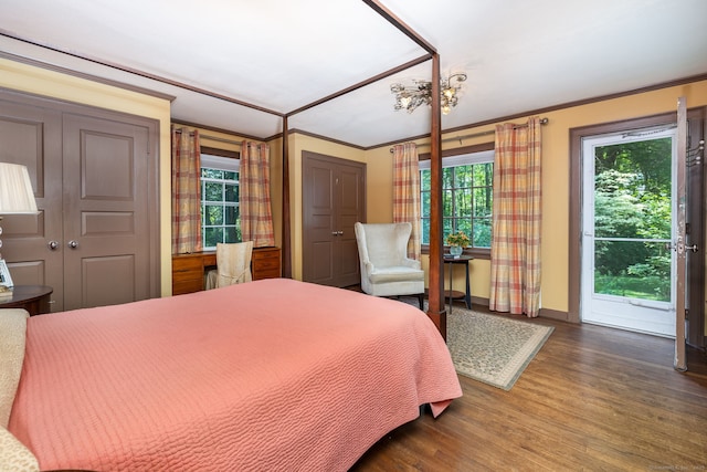 101 Tallmadge Ln, Litchfield, CT 06759 - bedroom with wood finished floors and ornamental molding