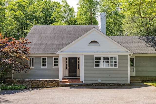 101 Tallmadge Ln, Litchfield, CT 06759 - view of front of property featuring a chimney and roof with shingles