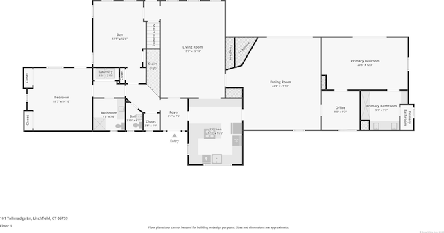 101 Tallmadge Ln, Litchfield, CT 06759 - view of property floor plan