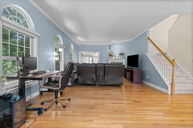 50 Middlebrooks Ave, Trumbull, CT 06611 - home office with crown molding and wood finished floors