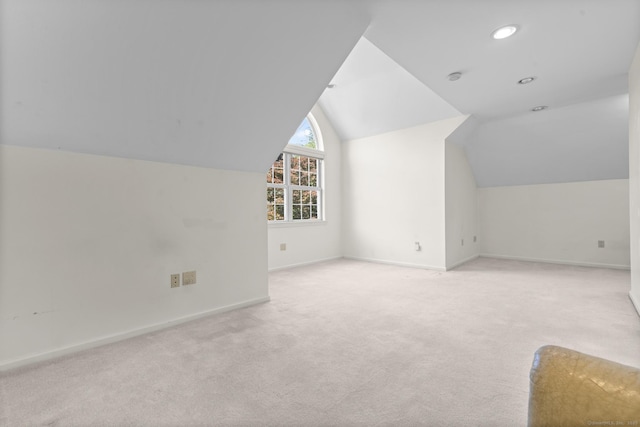 50 Middlebrooks Ave, Trumbull, CT 06611 - bonus room featuring lofted ceiling, light carpet, and recessed lighting