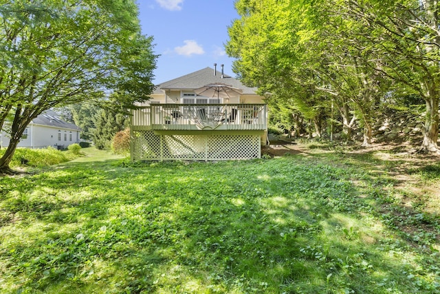 50 Middlebrooks Ave, Trumbull, CT 06611 - back of property with a deck and a yard