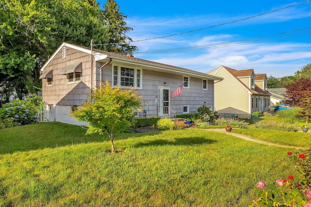 34 Fleming Ct, Groton, CT 06340 - bi-level home with a front lawn