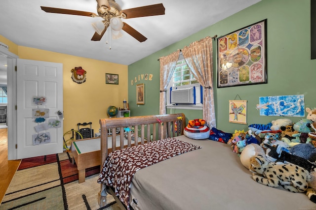34 Fleming Ct, Groton, CT 06340 - bedroom featuring cooling unit and a ceiling fan