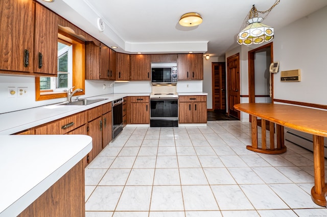 198 N Timber Ln, Cheshire, CT 06410 - kitchen with electric range oven, stainless steel microwave, black dishwasher, and light countertops