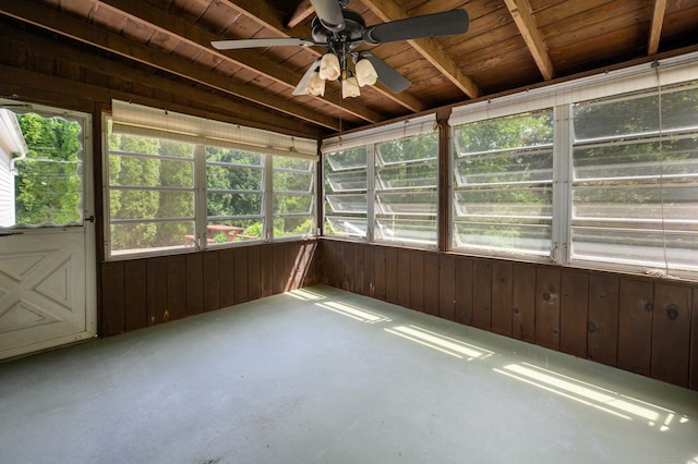 198 N Timber Ln, Cheshire, CT 06410 - unfurnished sunroom featuring ceiling fan