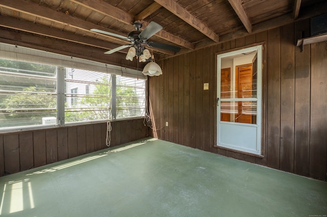 198 N Timber Ln, Cheshire, CT 06410 - unfurnished sunroom with a ceiling fan