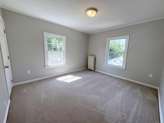 3 Mountain View Ave, Enfield, CT 06082 - carpeted empty room with radiator heating unit, healthy amount of natural light, and ornamental molding
