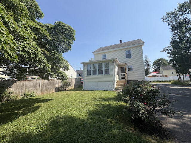 3 Mountain View Ave, Enfield, CT 06082 - rear view of property with entry steps