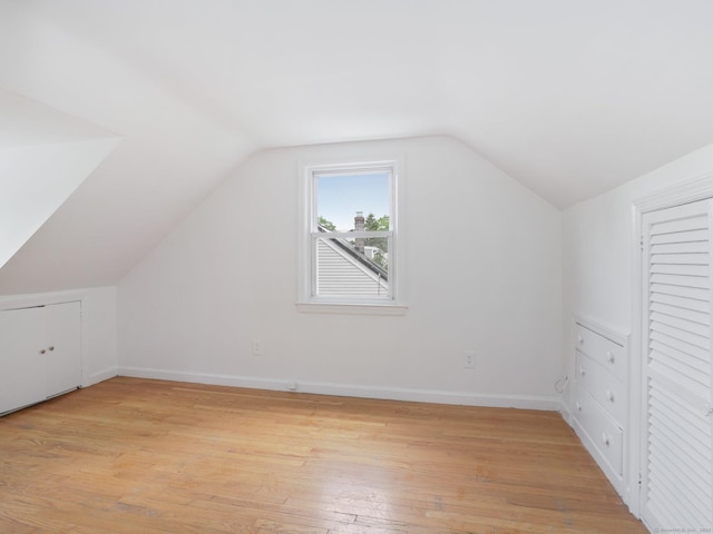 62 Severance Dr, Stamford, CT 06905 - bonus room featuring vaulted ceiling and light wood finished floors