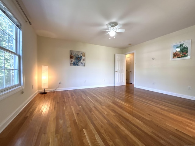 41 Calloway Dr, Milford, CT 06461 - spare room with wood finished floors and ceiling fan