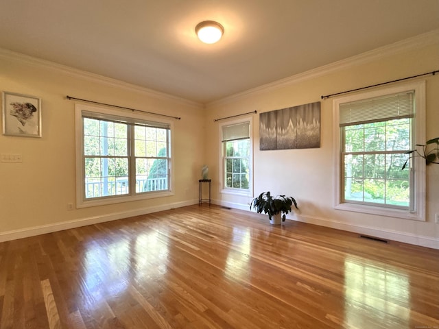 41 Calloway Dr, Milford, CT 06461 - unfurnished room featuring wood finished floors, crown molding, and plenty of natural light