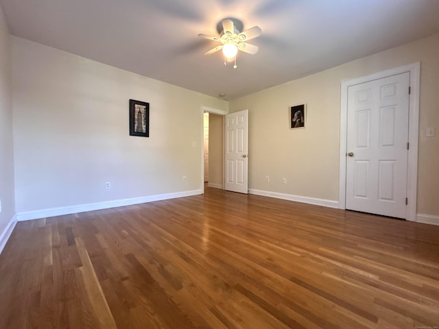 41 Calloway Dr, Milford, CT 06461 - unfurnished bedroom with wood finished floors and ceiling fan