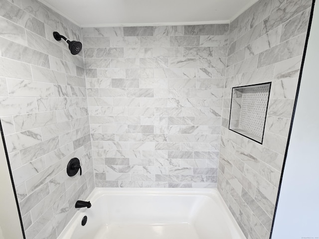 24 Lake Ave, Danbury, CT 06810 - bathroom with tub / shower combination and ornamental molding