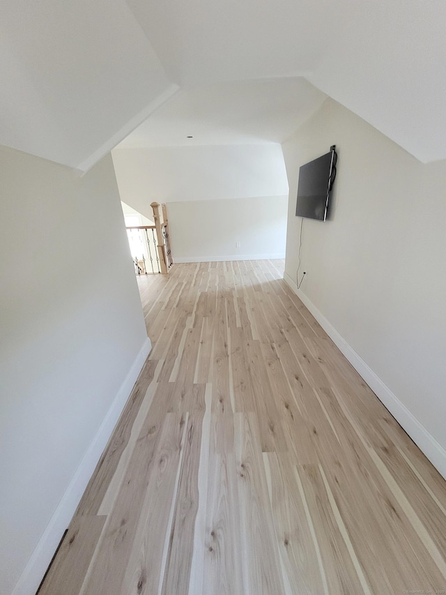 21 Arch St, Waterbury, CT 06710 - bonus room with vaulted ceiling and light wood-style floors