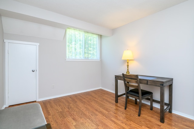 291 Heritage Vlg Unit C, Southbury, CT 06488 - office area featuring light wood finished floors