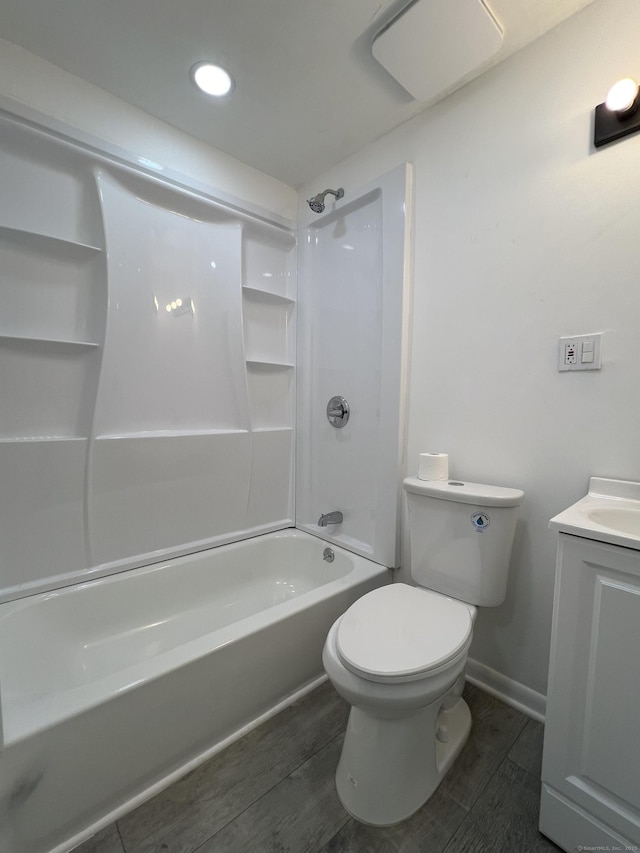 6 Victory Dr, New Haven, CT 06515 - bathroom with bathing tub / shower combination, vanity, and wood finished floors